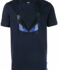 Fendi Crystal Embellished Monster T-Shirt