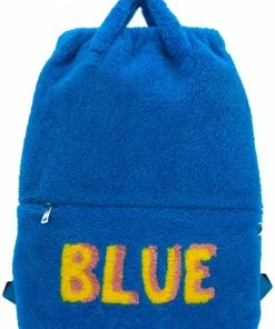 Fendi Blue slogan backpack