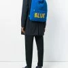 Fendi Blue slogan backpack