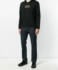 Fendi embroidered FF logo hoodie