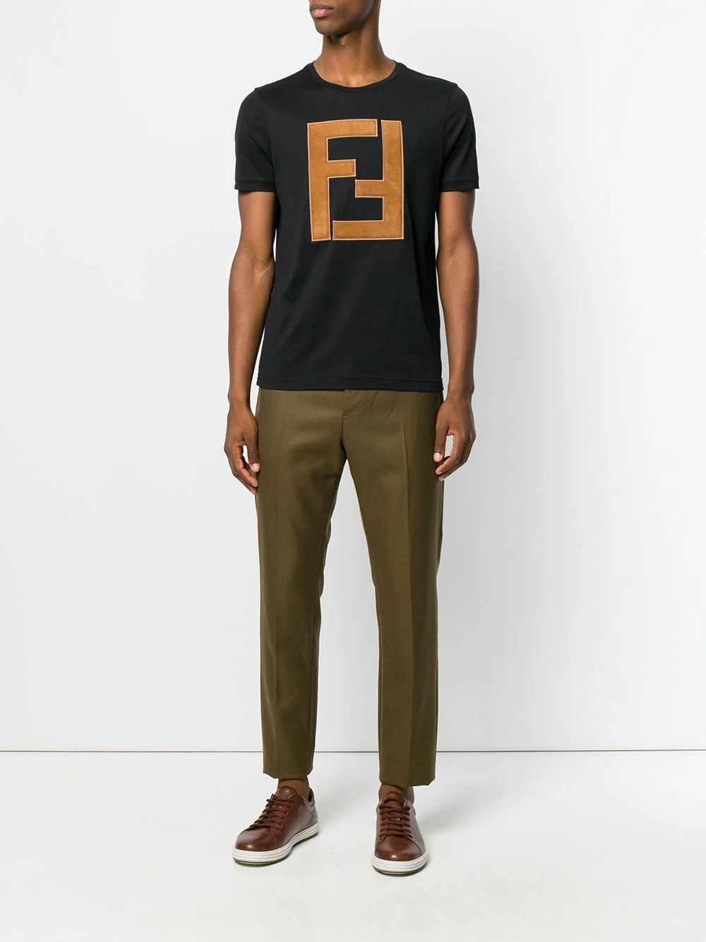 Best deal π― Fendi FF logo patch T π shirt t-shirts of men π 4 Fendi FF logo-patch T-shirt