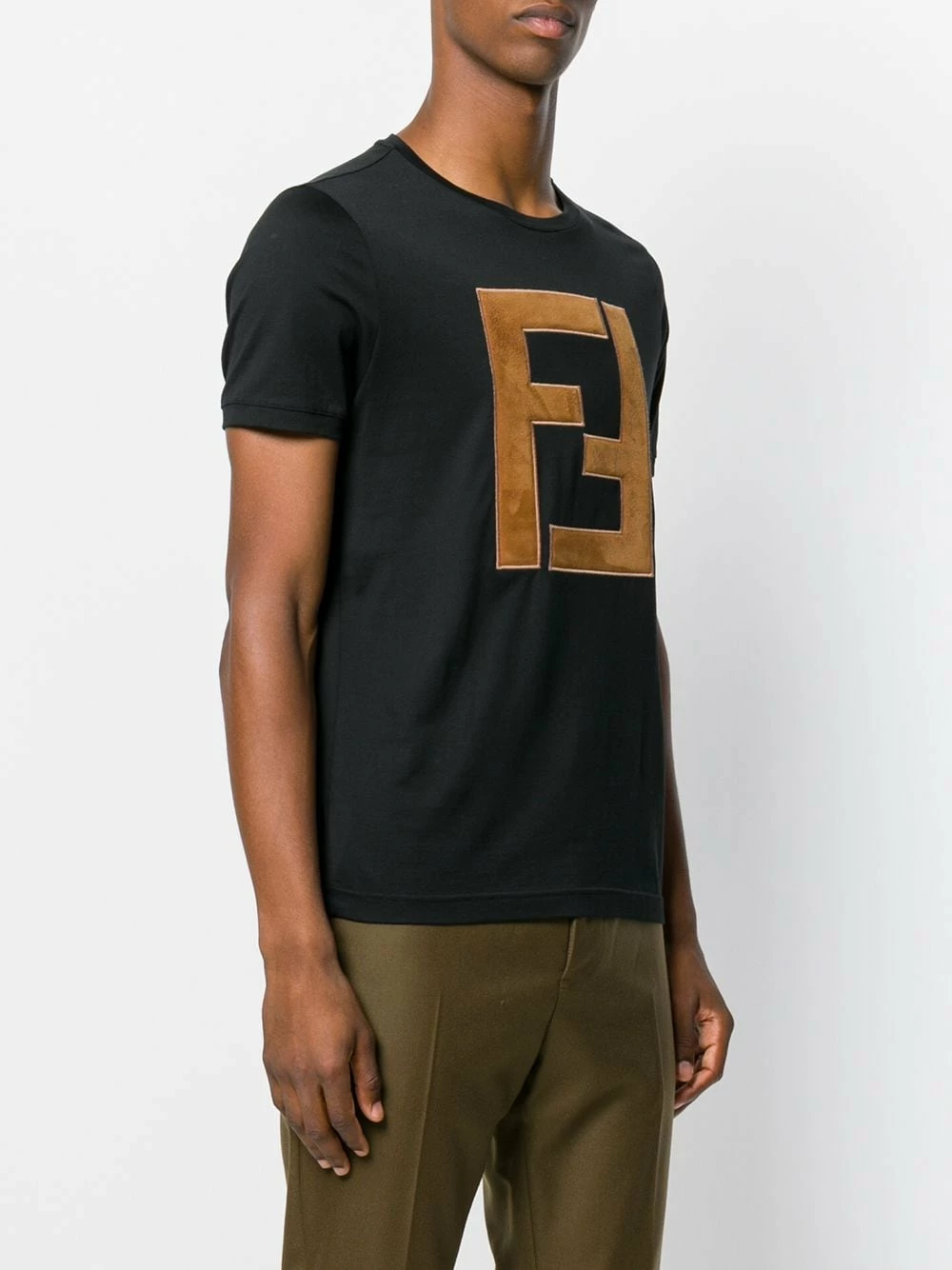 Best deal π― Fendi FF logo patch T π shirt t-shirts of men π 5 Fendi FF logo-patch T-shirt