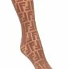 Fendi logo embroidered socks