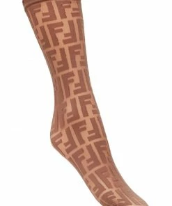 Fendi logo embroidered socks