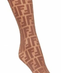 Fendi logo embroidered socks