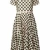 Fendi geometric print flared dress