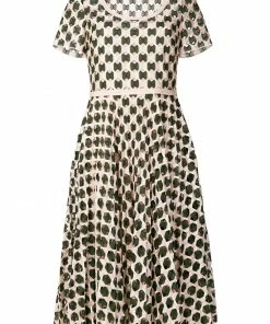 Fendi geometric print flared dress