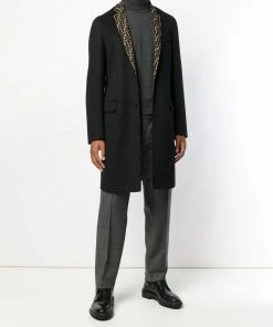 Fendi FF motif single-breasted coat