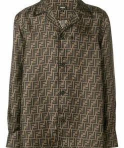 Fendi logo print shirt