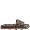 Fendi all-over FF motif slides