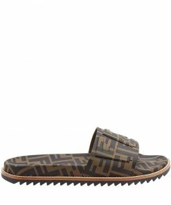 Fendi all-over FF motif slides