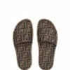 Fendi all-over FF motif slides