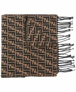 Fendi FF logo knit scarf