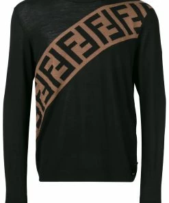 Fendi logo embellished sweatshirt
