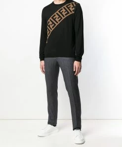 Fendi logo embellished sweatshirt