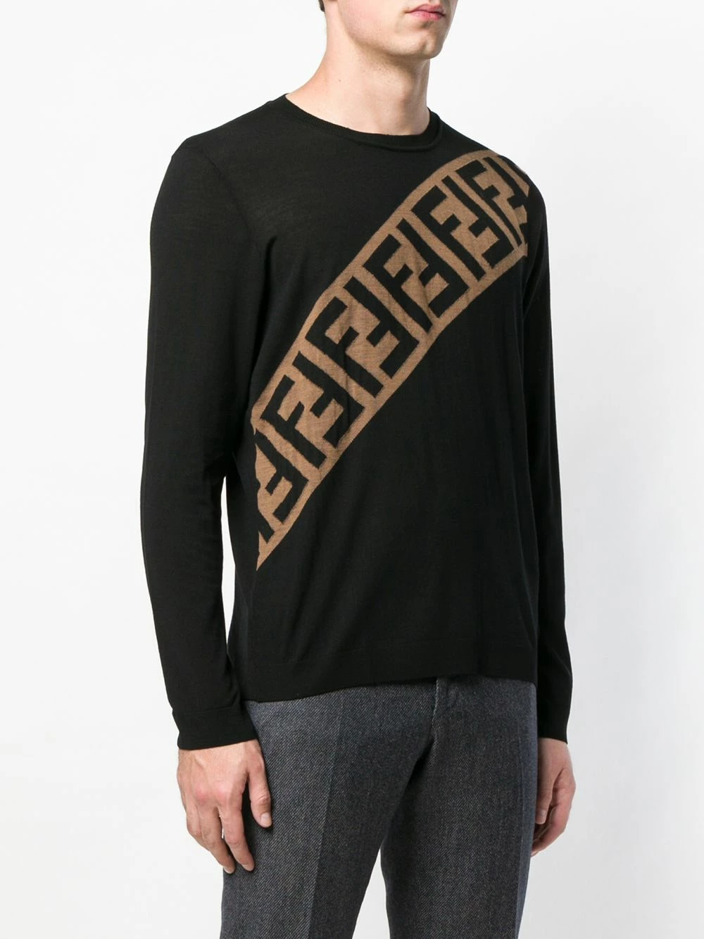Cheapest ⭐ Fendi Logo embellished sweatshirt knitted sweaters of men ⭐ 5 Fendi logo embellished sweatshirt