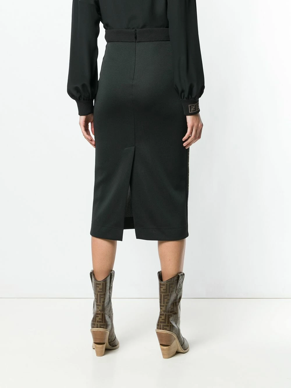 Best Sale π₯ Fendi Double F stripe fitted π skirt high-waisted π skirts of women π 6 Fendi Double F-stripe fitted skirt