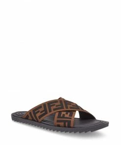 Fendi jacquard crossover slides