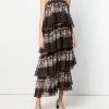 Fendi layered printed maxi dress