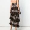 Fendi layered printed maxi dress