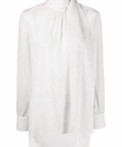 Fendi foulard collar blouse