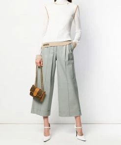 Fendi cropped panelled trousers