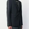 Fendi logo trim slim blazer