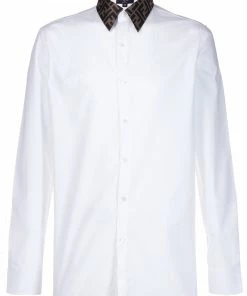 Fendi logo collar tailored shirt
