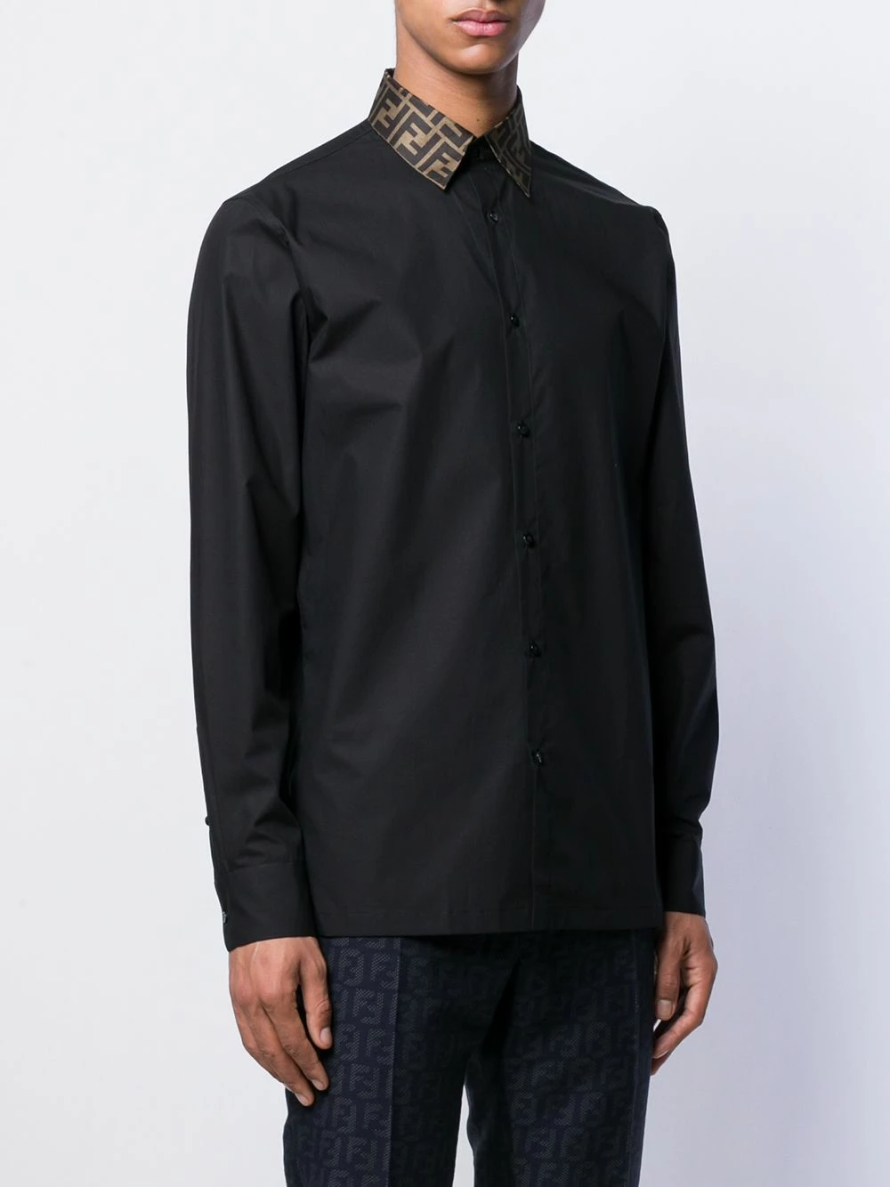 Best Sale π€© Fendi Monogram trim π shirt π shirts of men π 5 Fendi monogram trim shirt