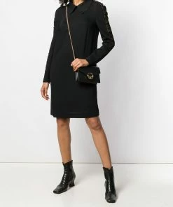 Fendi lace sleeve shirt dress