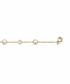 Fendi logo charm chain bracelet