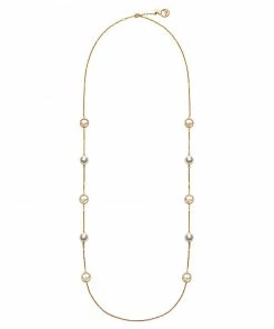 Fendi logo charm chain necklace