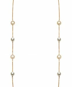 Fendi logo charm chain necklace