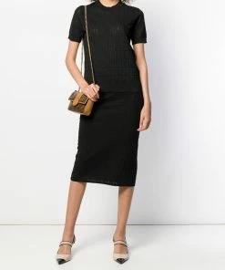 Fendi FF motif knitted skirt