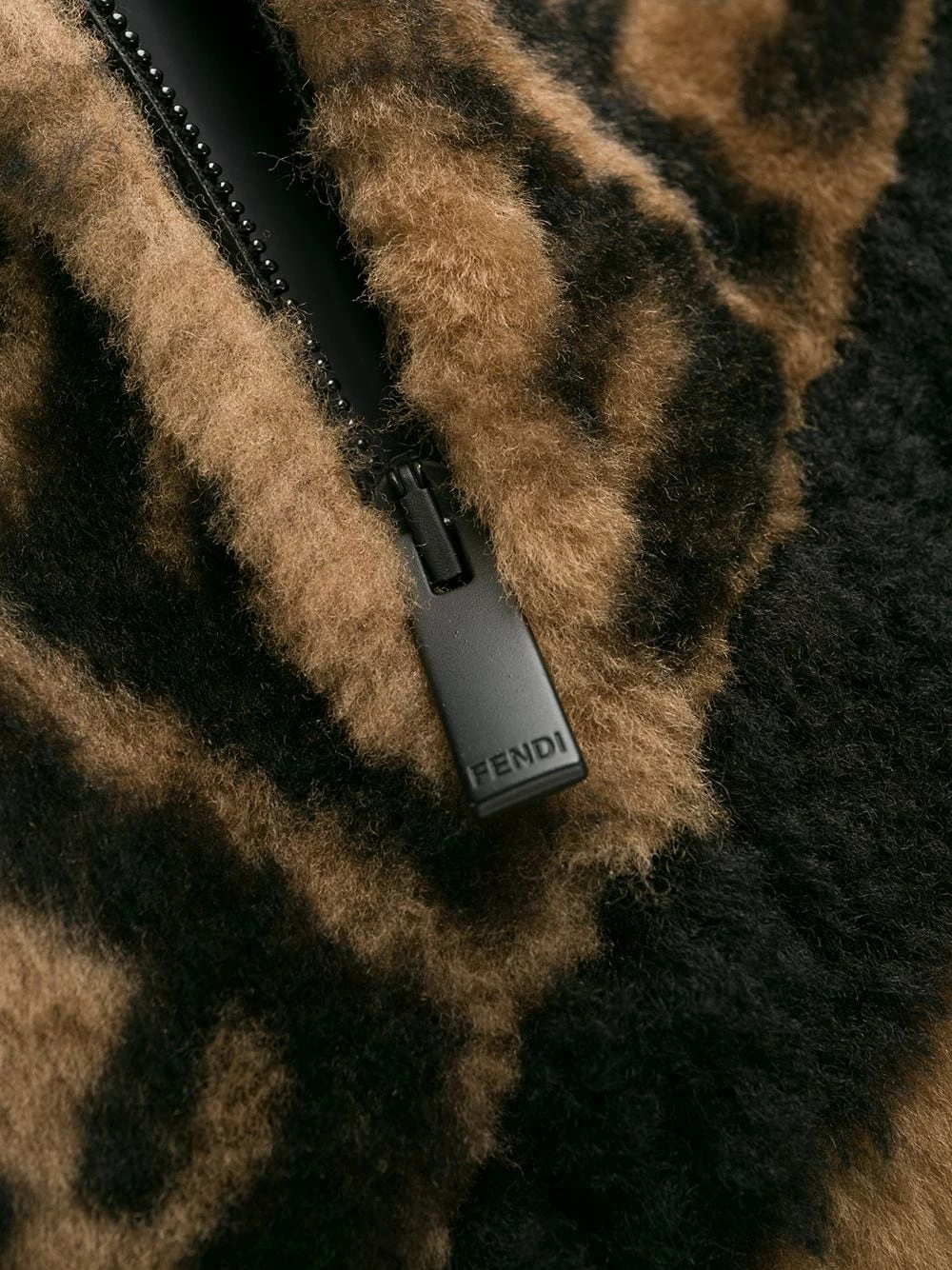 Discount π Fendi FF motif faux fur jacket leather jackets of men π 8 Fendi FF motif faux fur jacket