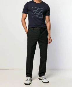 Fendi logo waistband tailored trousers