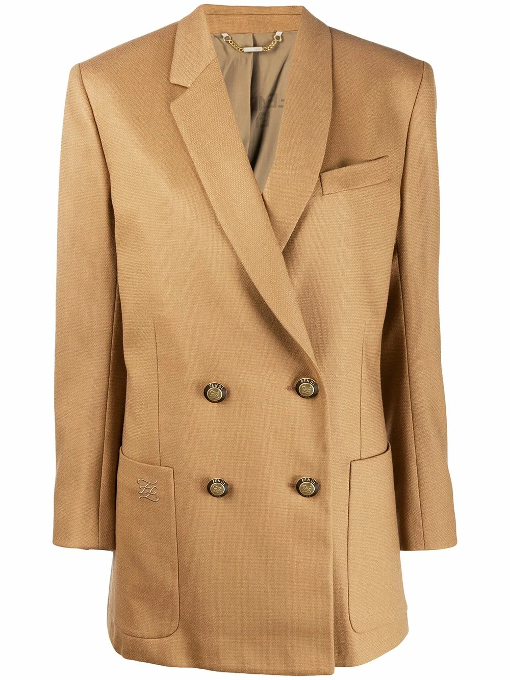 Hot Sale π Fendi Karligraphy motif double breasted jacket fitted jackets of women π 3 Fendi Karligraphy motif double-breasted jacket