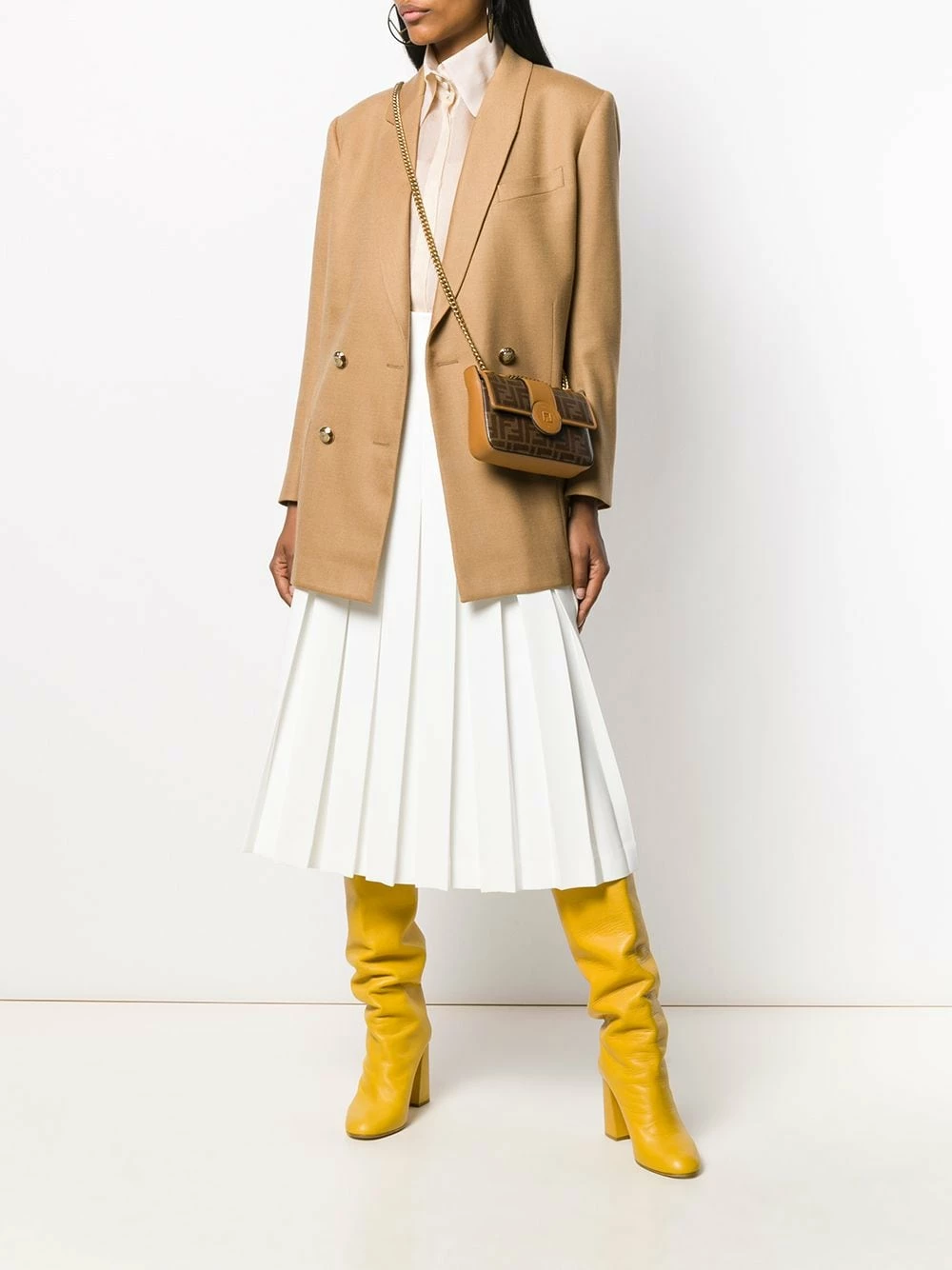 Hot Sale π Fendi Karligraphy motif double breasted jacket fitted jackets of women π 4 Fendi Karligraphy motif double-breasted jacket