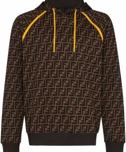 Fendi FF logo print hoodie