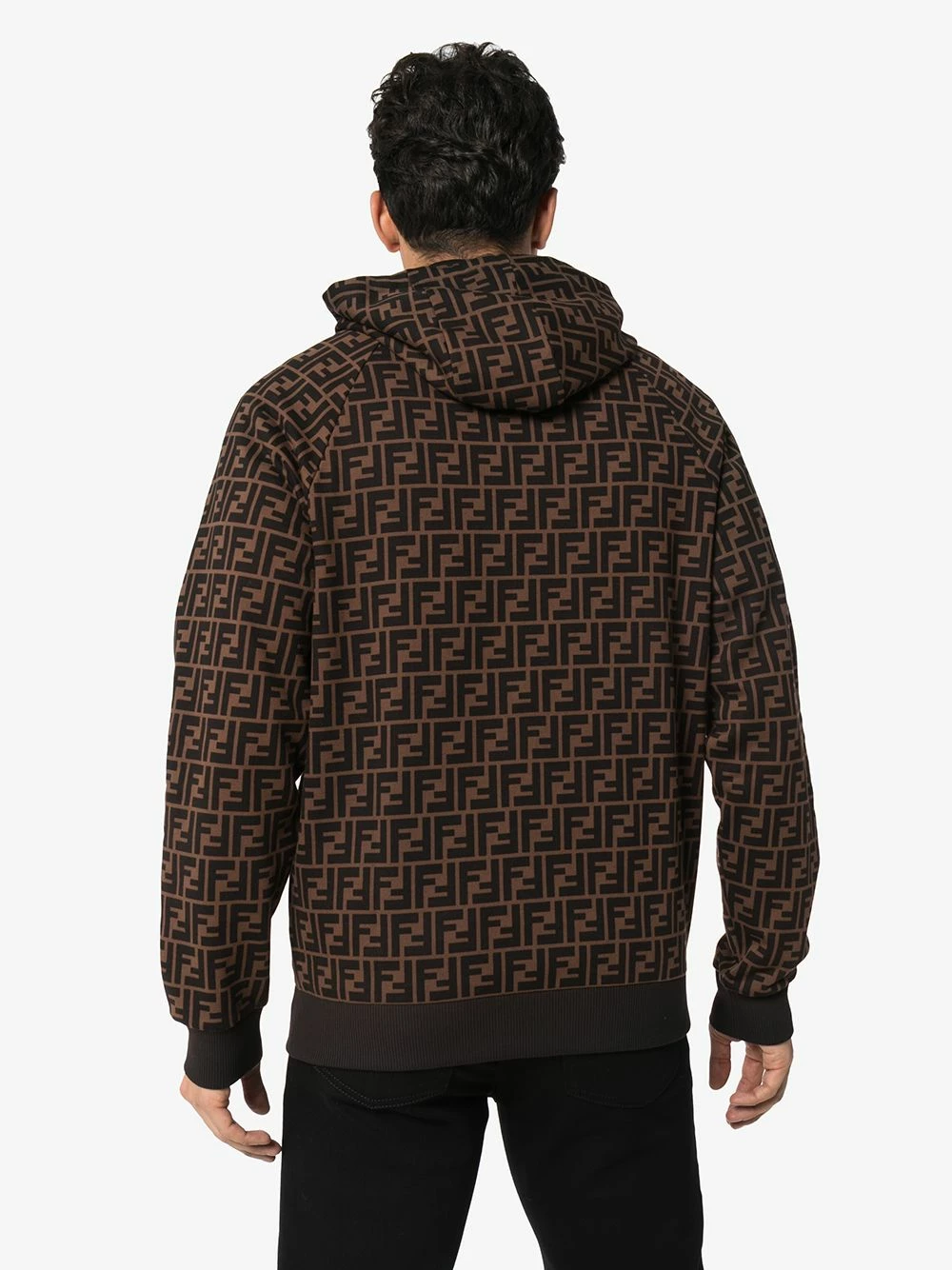 Wholesale π Fendi FF logo print hoodie hoodies of men 𧨠6 Fendi FF logo print hoodie