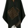 Fendi monogram fur pockets poncho