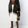 Fendi monogram fur pockets poncho