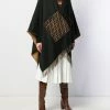 Fendi monogram fur pockets poncho
