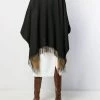 Fendi monogram fur pockets poncho