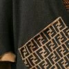 Fendi monogram fur pockets poncho