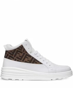 Fendi jacquard FF motif high-top sneakers