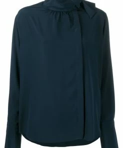 Fendi foulard collar flowing blouse