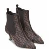 New π Fendi Logo jacquard ankle π₯Ύ boots of women β 9 Fendi logo-jacquard ankle boots