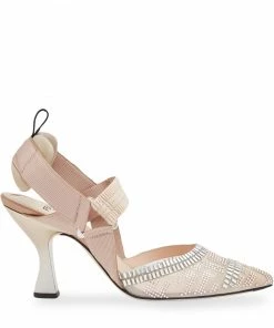 Fendi Colibrì embellished FF motif slingback pumps