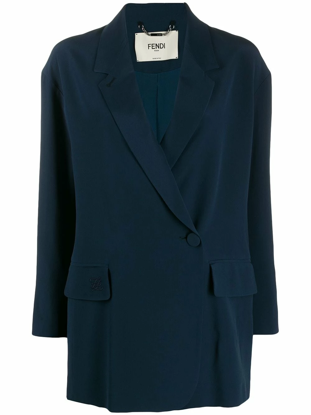 Outlet π Fendi Silk off centred buttoned blazer blazers of women π₯ 3 Fendi silk off-centred buttoned blazer